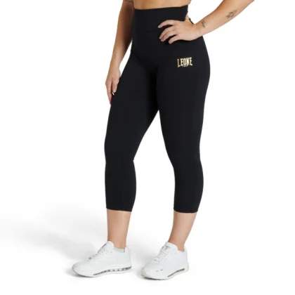 Legginsy damskie 3/4 Leone1947 DNA Czarne ABX731