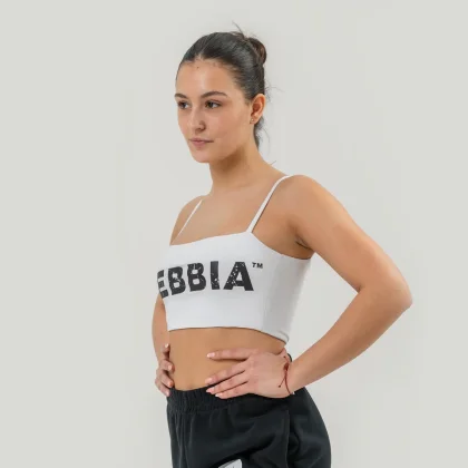 NEBBIA Bandeau Sports Bra Back Check White
