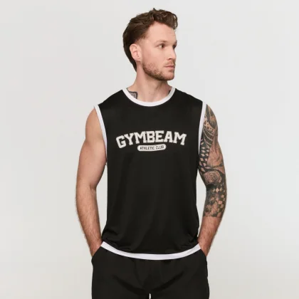 GymBeam Men‘s Varsity Tank Top Black