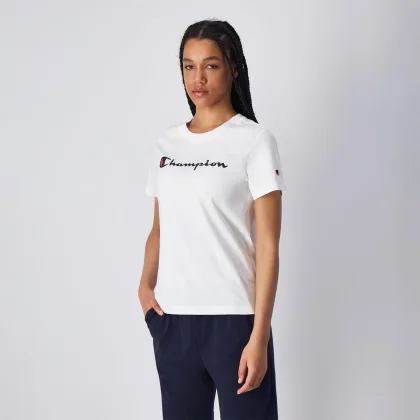 Champion Women‘s Big Logo Jersey T-Shirt White