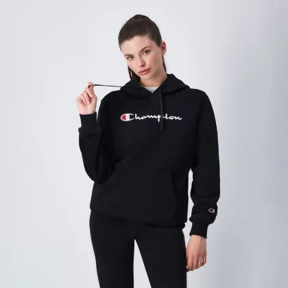 Champion Women‘s Big Logo Slim Fit Hoodie Black