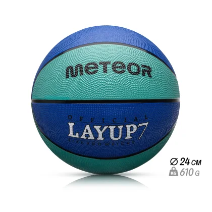 Piłka do koszykówki Meteor Layup 7 niebieski