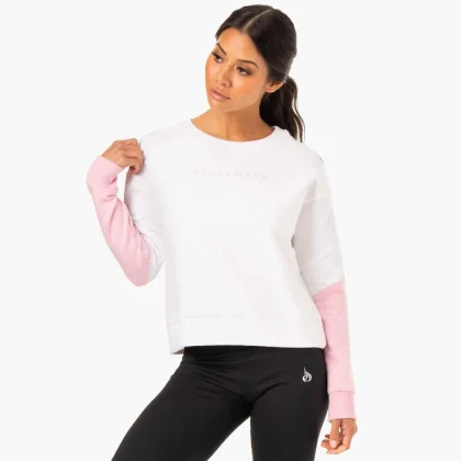 Ryderwear Women‘s Hybrid Pullover White Pink