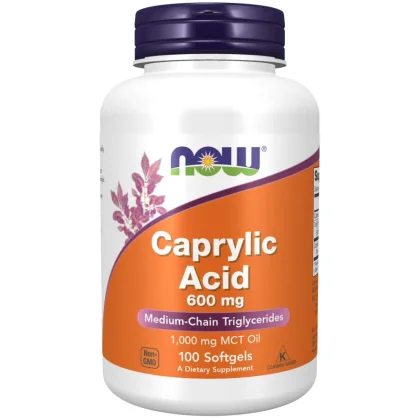 Now Foods Kwas kaprylowy 600 mg