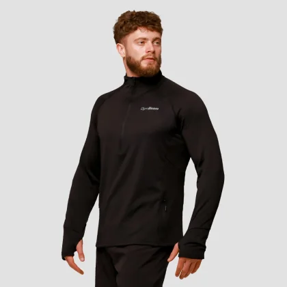 GymBeam Pulse 1/2 Zip Running Sweatshirt Black