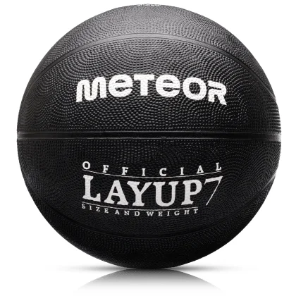 Piłka do koszykówki Meteor Layup 7 czarny