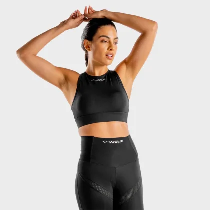 Squat Wolf Biustonosz sportowy Wolf Black