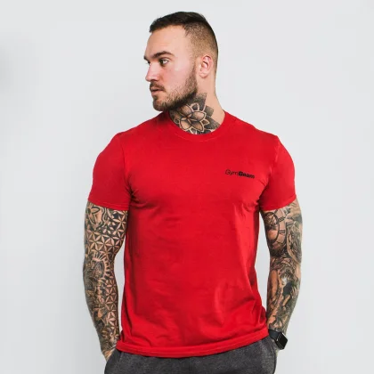 GymBeam Koszulka męska Basic Cherry Red