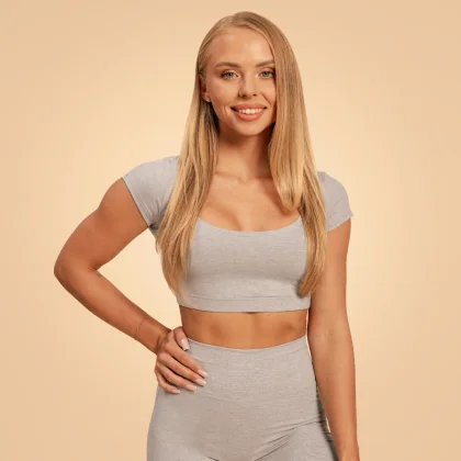 BeastPink Women‘s Sense Cropped T-shirt Grey
