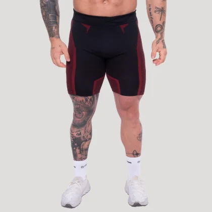 GymBeam OG1 Seamless Shorts Black/Red