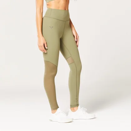 SQUATWOLF Mesh Insert Leggings Green