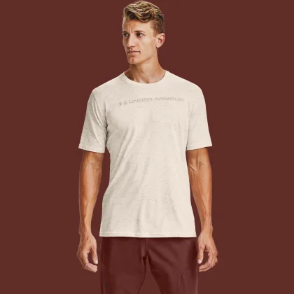 Under Armour Koszulka All Over Wordmark Brown