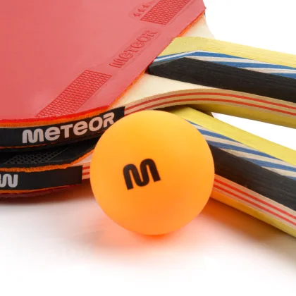 Zestaw do tenisa stołowego Meteor 2 rakietki Mistral 3*, 3 piłeczki