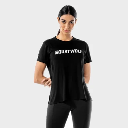 Damska koszulka Iconic Onyx - SQUATWOLF