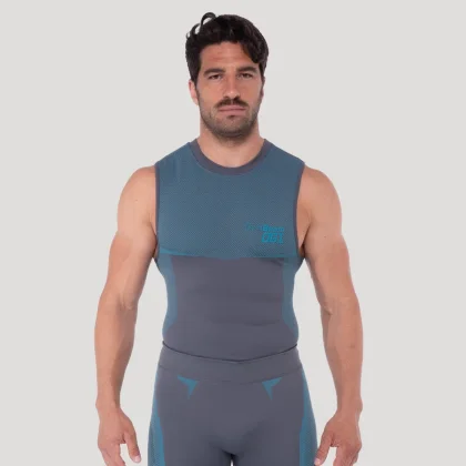 GymBeam OG1 Seamless Tanktop Grey/Blue