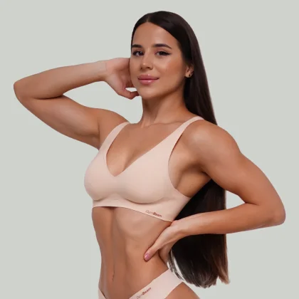 GymBeam Seamless Bra Beige