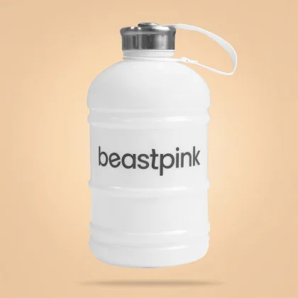 GymBeam Hydrator Bottle 1,89 l White - BeastPink