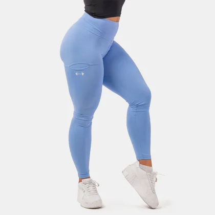 NEBBIA - Damskie legginsy z wysokim stanem i kieszenią Active Blue
