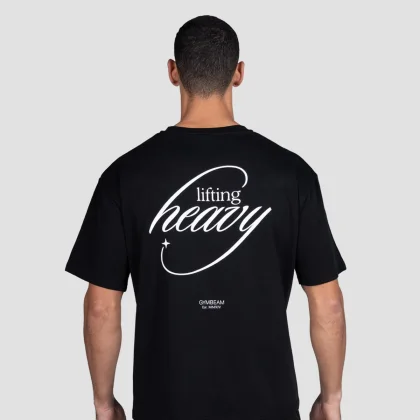 GymBeam Lifting Heavy T-shirt Black