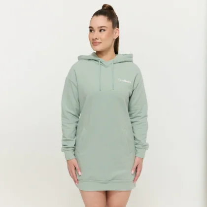 GymBeam Women‘s Limitless Longline Hoodie Eucalypt