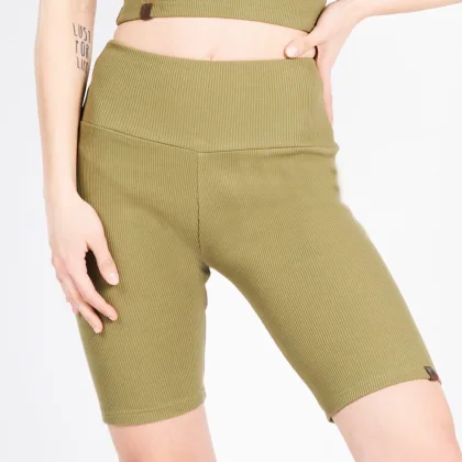 Bikery bawełniane damskie oliwkowe HOMY - XL