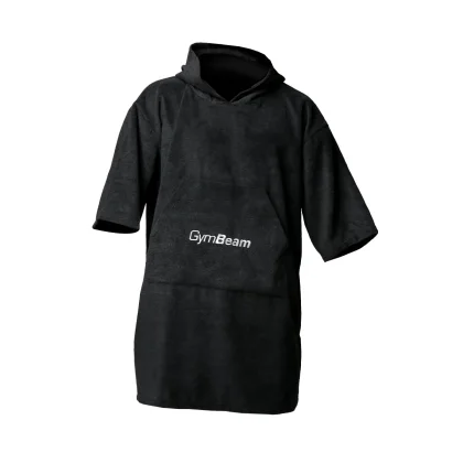 GymBeam Towel Poncho Terry Black