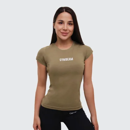 GymBeam Koszulka damska FIT Olive
