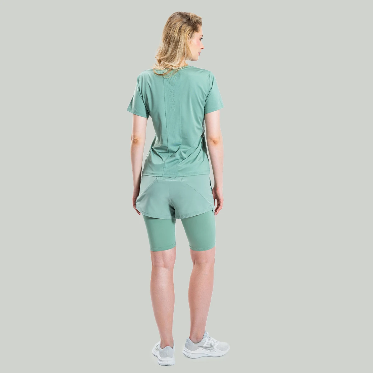 STRIX Women‘s ULTRA 2in1 Shorts Agave - Rozmiar: M | Kolor: Zielony | Waga: 0,174 g · záber 5