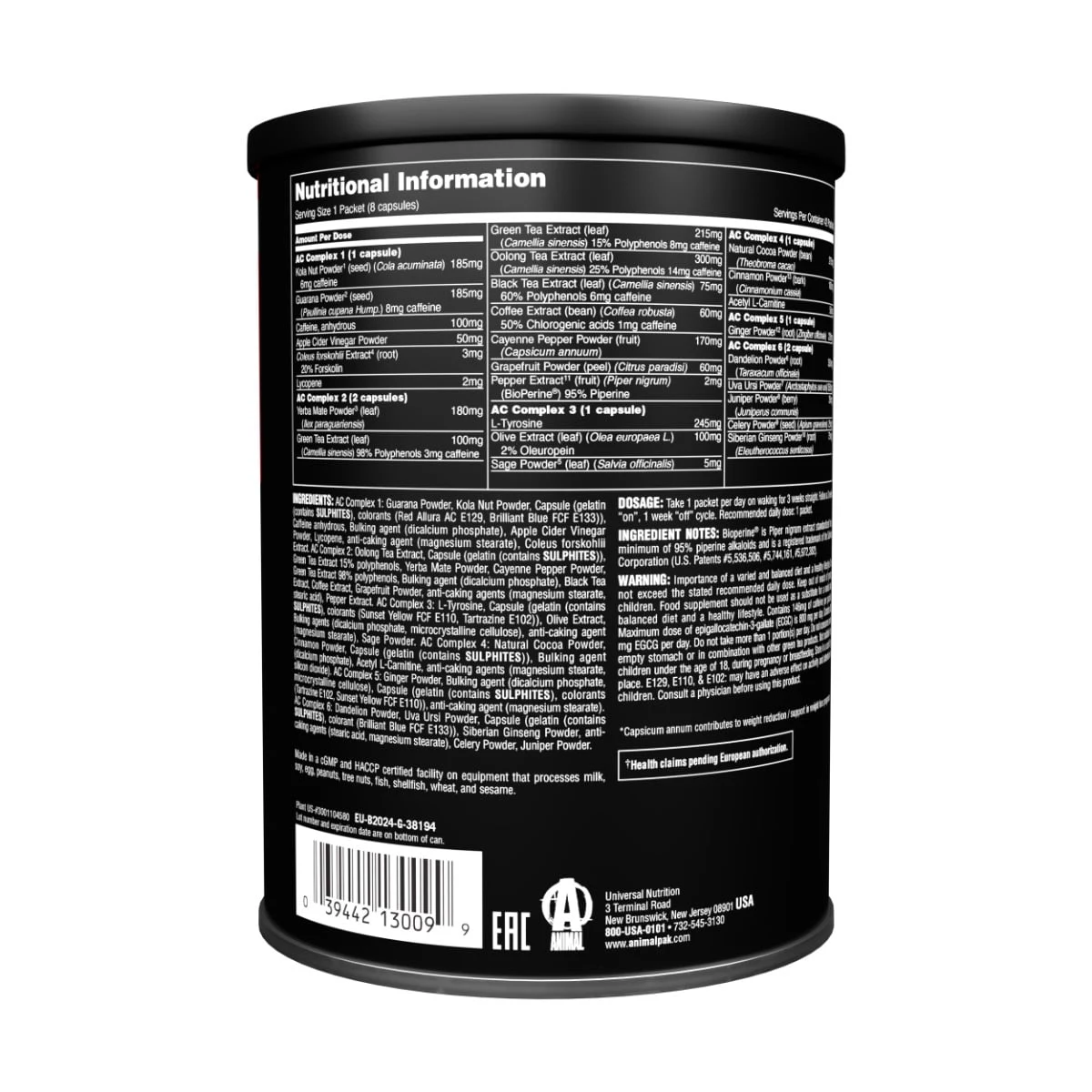 Universal Nutrition Fat burner Animal Cuts 42 saszetki · záber 3