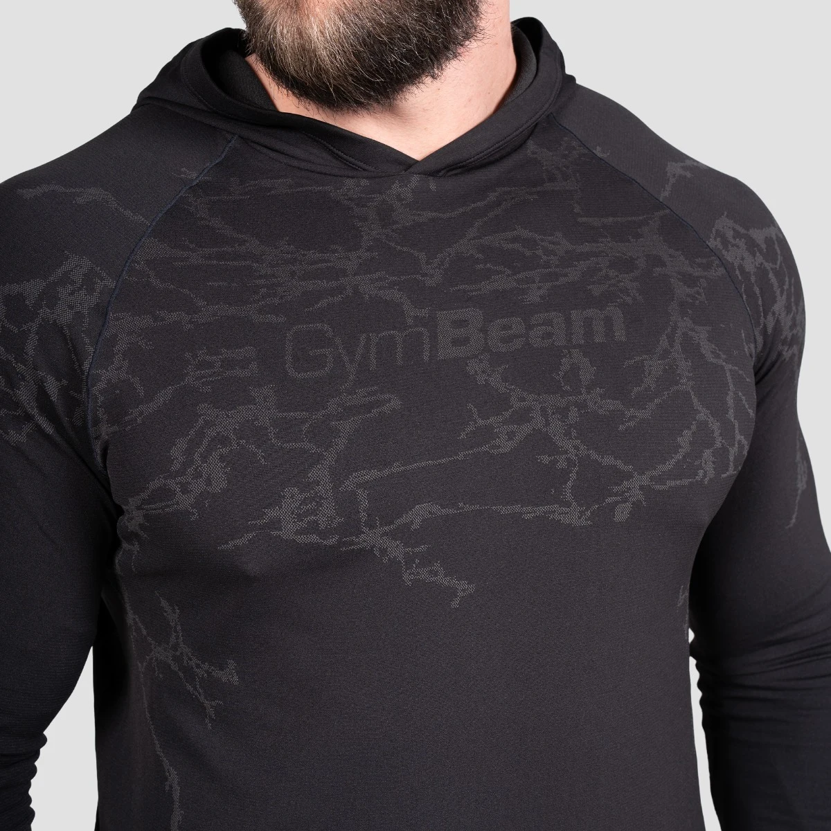 GymBeam Static Long Sleeve T-shirt Black - Rozmiar: S | Kolor: Czarny | Waga: 0,2285 g | Opakowanie: 65 · záber 2