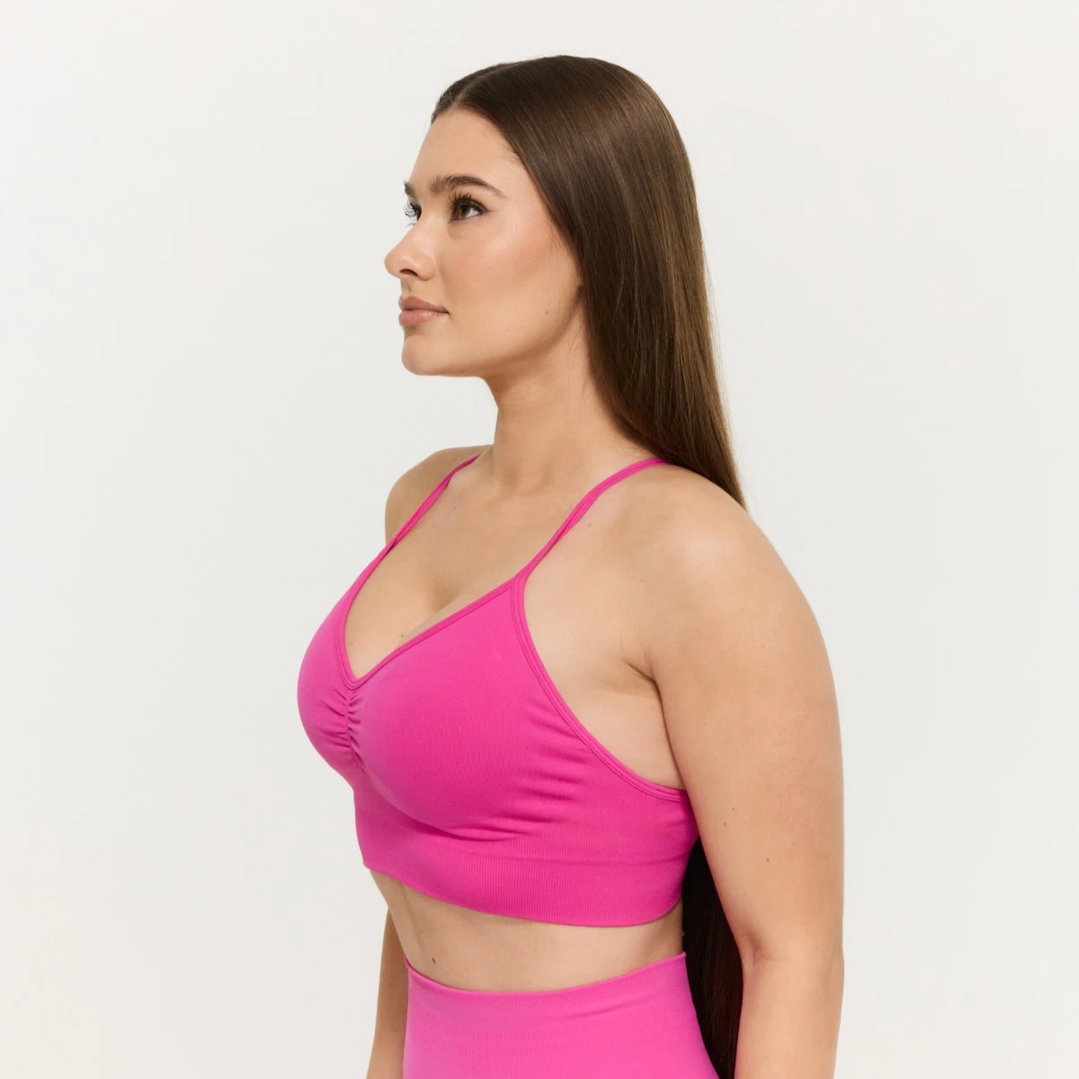 GymBeam Sculpt Seamless Sports Bra Rose - Rozmiar: S | Kolor: Różowy | Waga: 0,097 g | Opakowanie: 65 · záber 2