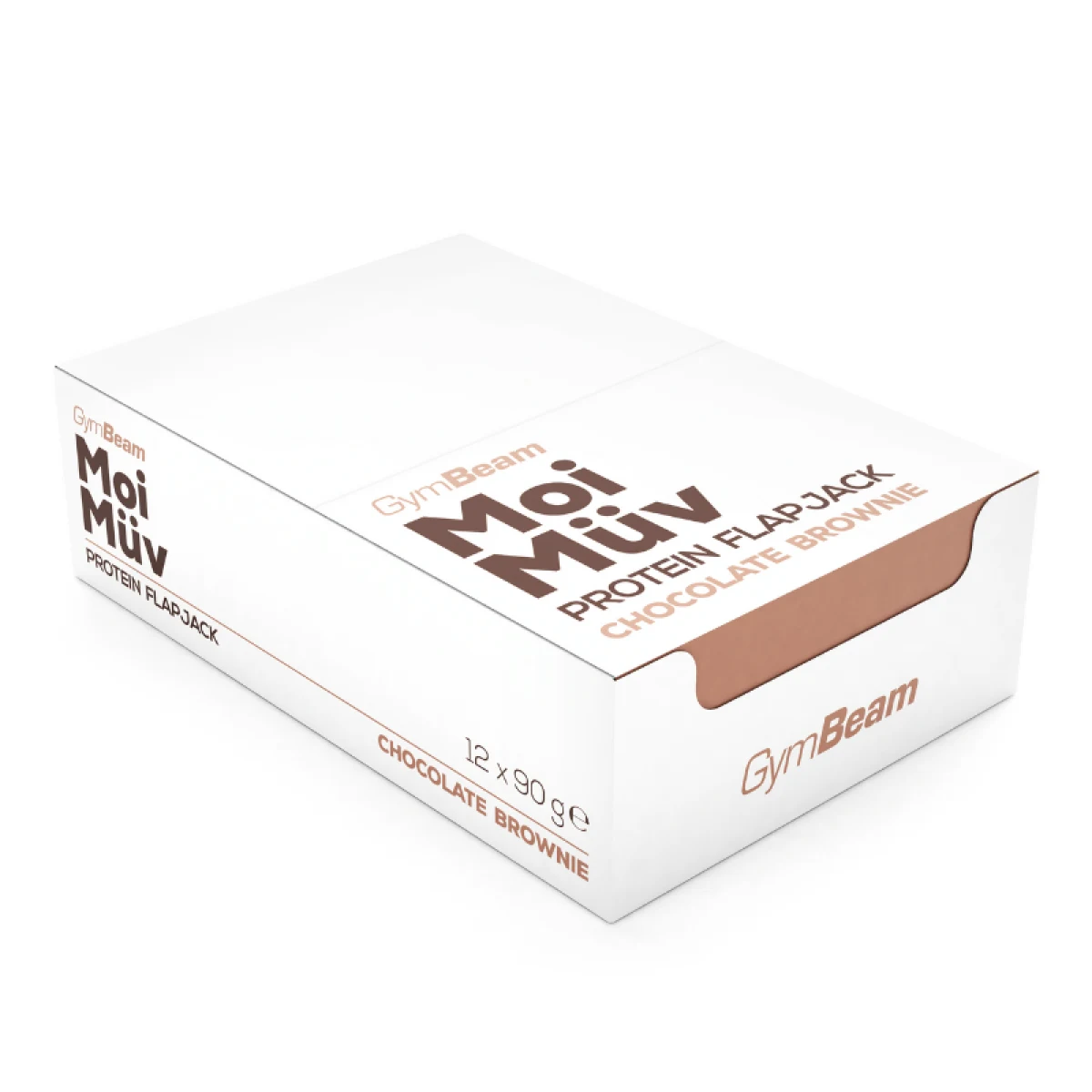 GymBeam MoiMüv Protein Flapjack - Smak: Banan czekolada | Vek: Dorośli | Waga: 1,08 g | Opakowanie: 12 x 90 g · záber 4