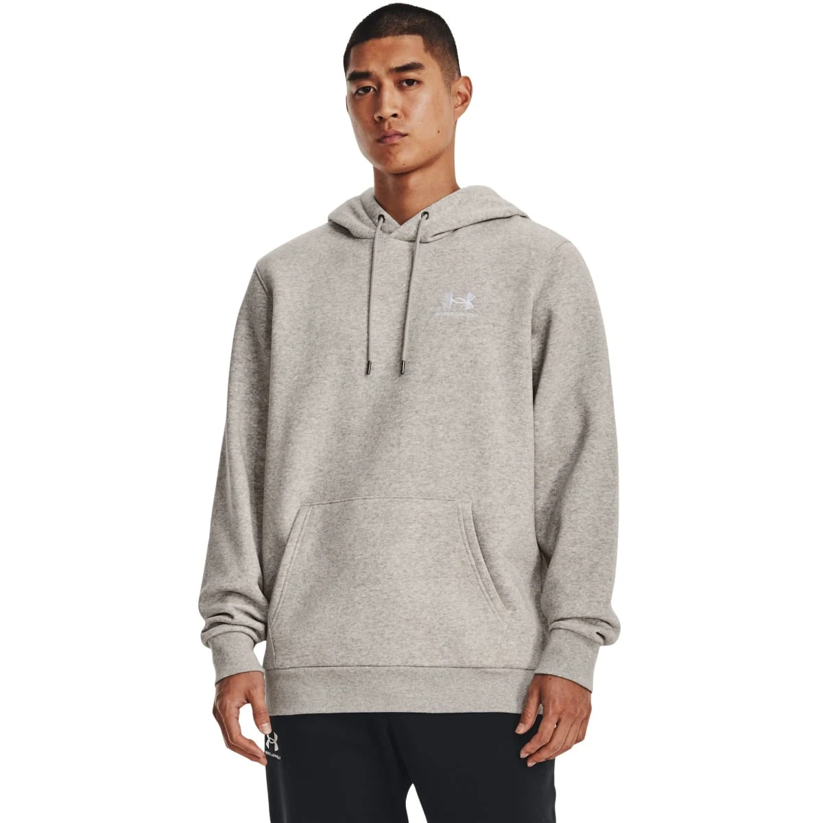 Under Armour Męska bluza z kapturem Essential Fleece Black - Rozmiar: XS | Kolor: Szary | Waga: 0,46 g · záber 1
