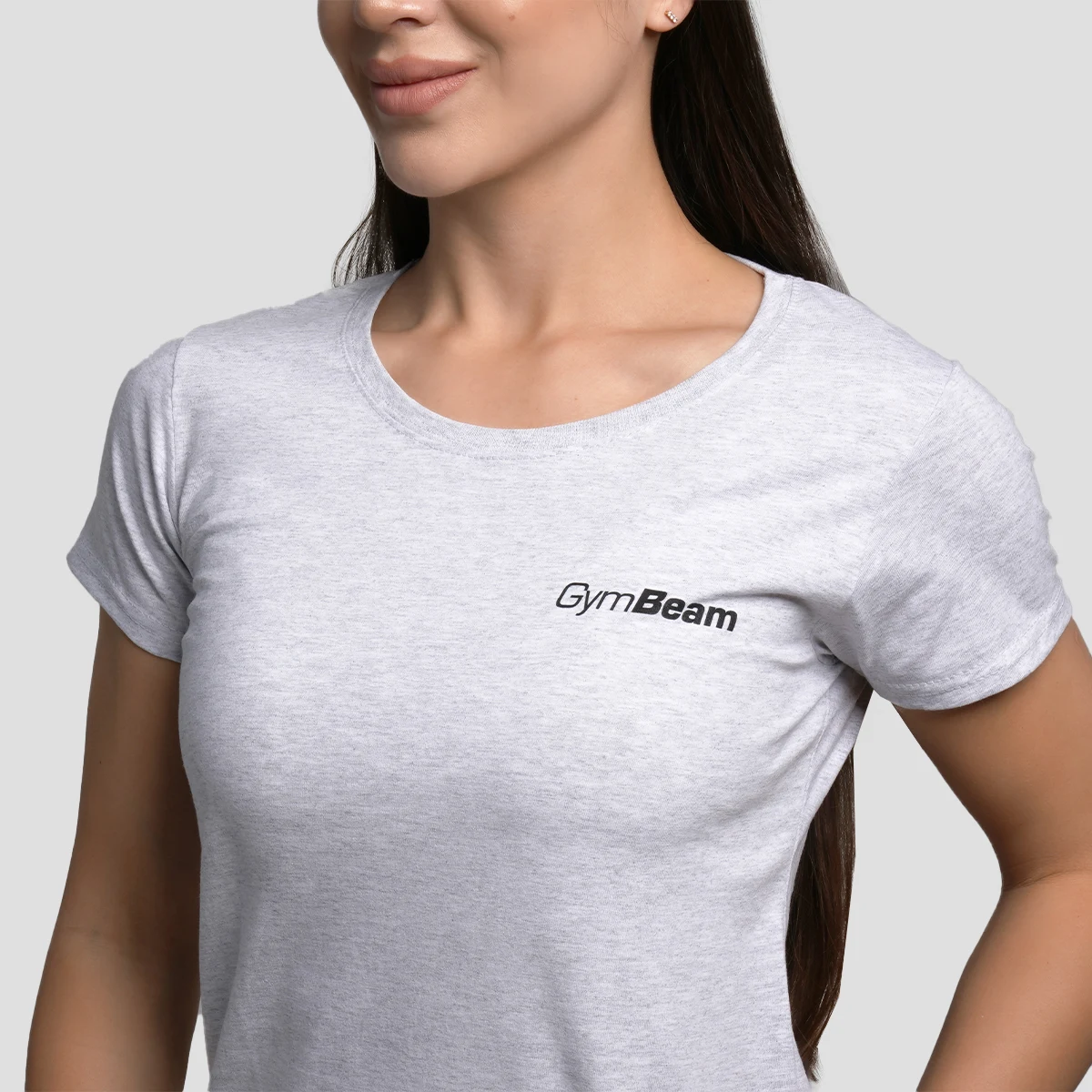 GymBeam Women’s Basic T-Shirt Heather Grey - Rozmiar: XS | Kolor: Szary | Waga: 0,095 g · záber 2
