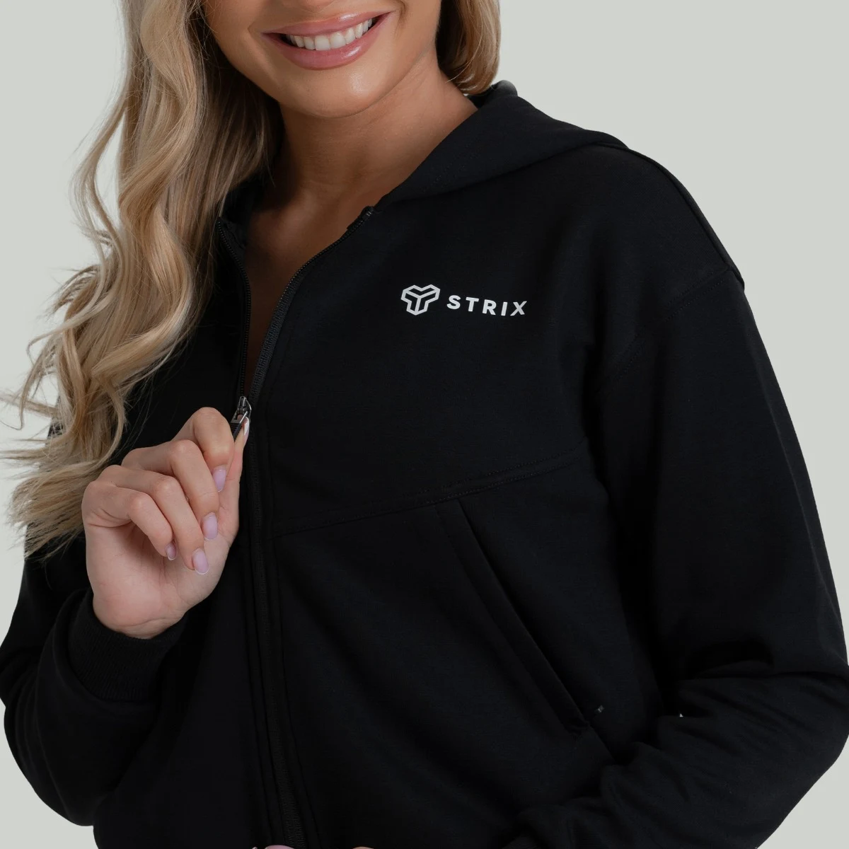 STRIX Women‘s ZOA Zip-Up Sweatshirt Black - Rozmiar: XS | Kolor: Czarny | Waga: 0,5079 g | Opakowanie: 40 · záber 2