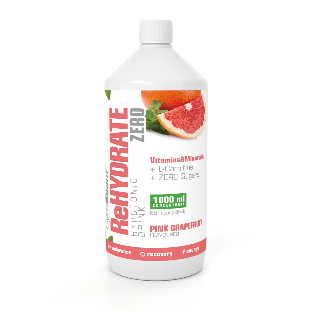 GymBeam Ionic drink ReHydrate ZERO - Smak: Różowy grejpfrut | Waga: 1 g | Opakowanie: 1000 ml · záber 3