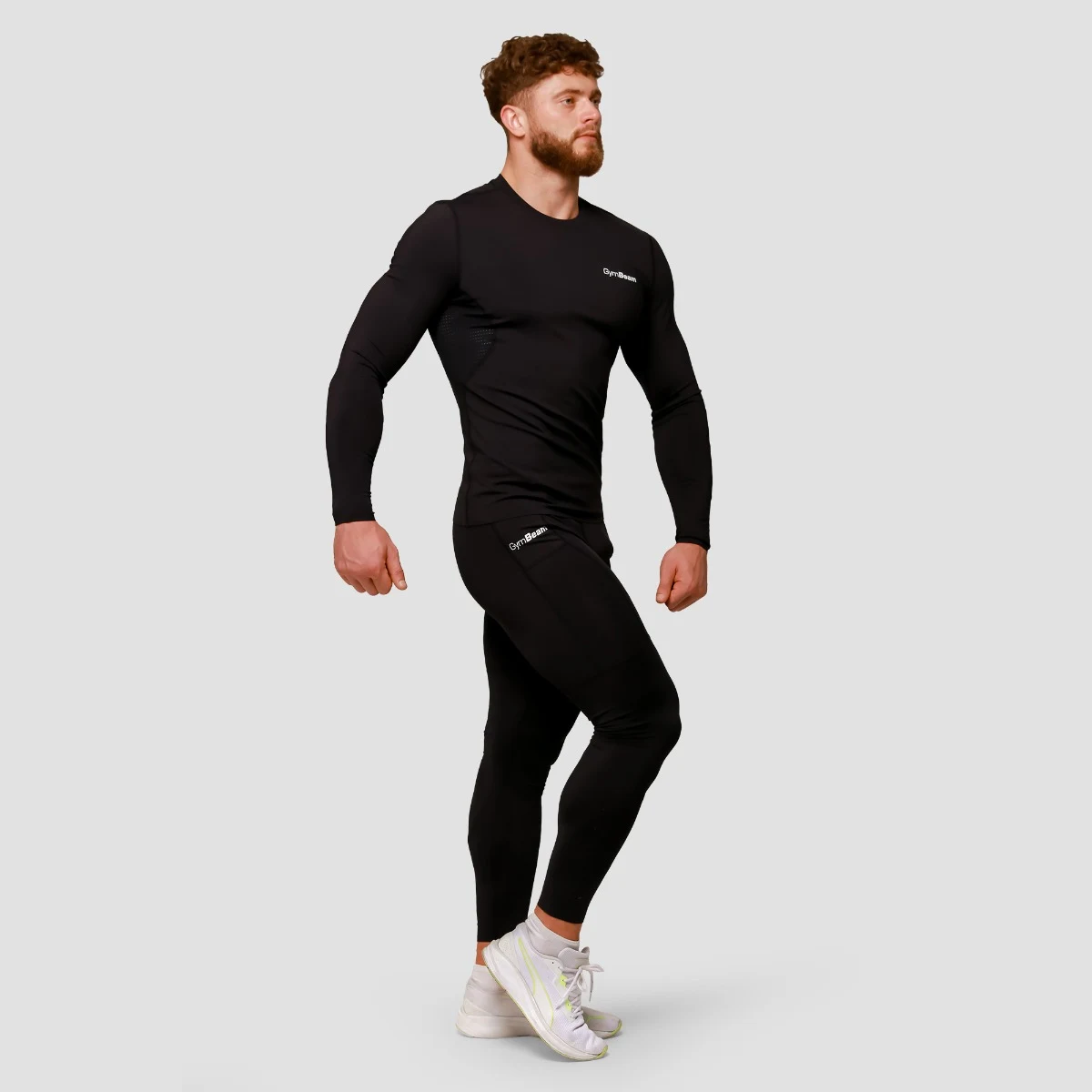 GymBeam Mid Compression Leggings Black - Rozmiar: M | Kolor: Czarny | Waga: 0,18 g | Opakowanie: 65 · záber 4