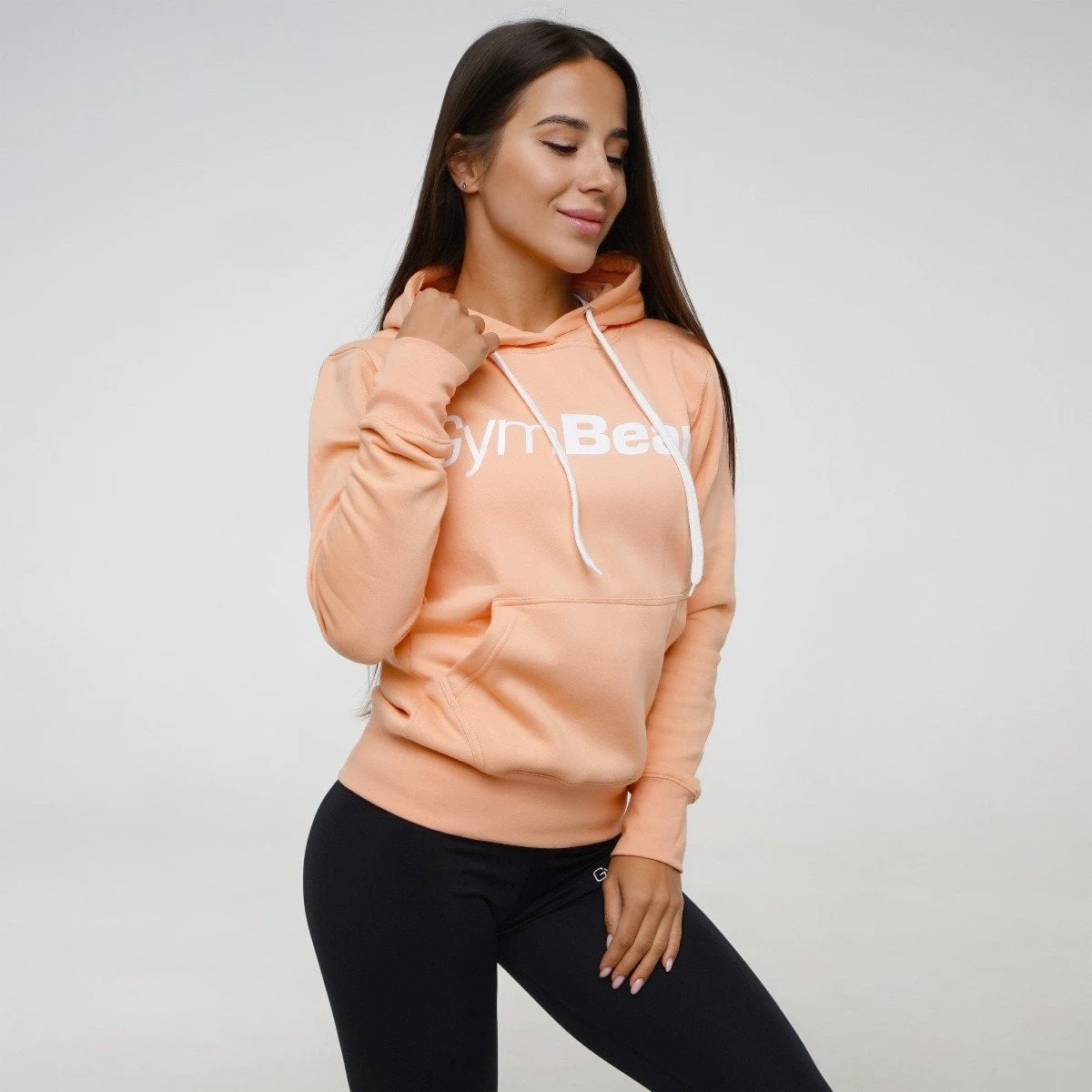 GymBeam Women‘s Hoodie Athlete Powder Peach · záber 1