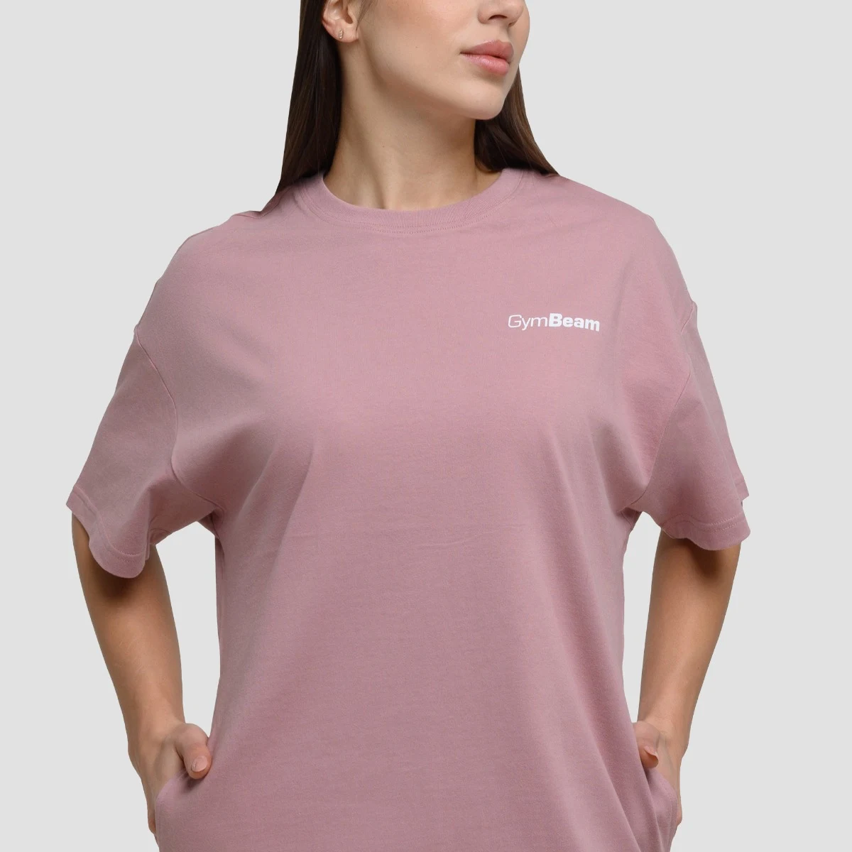 GymBeam Women‘s Agile T-shirt Dress Woodrose · záber 2