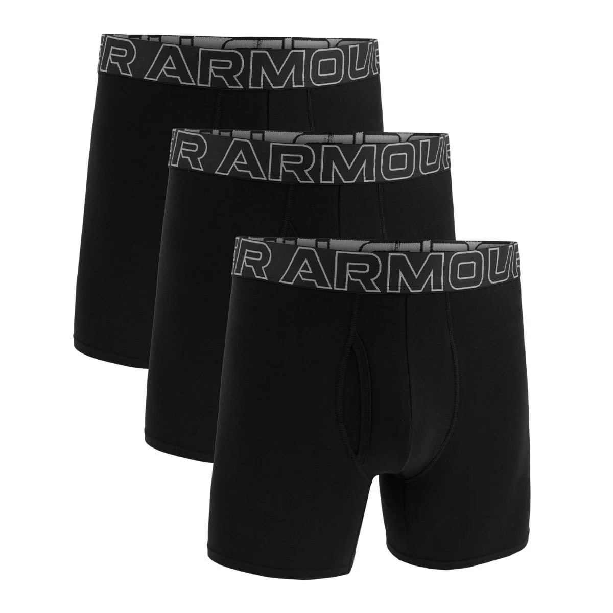 Under Armour Men‘s boxers M Cotton 6in 3pack Black - Rozmiar: XXL | Kolor: Czarny | Waga: 0,37 g · záber 1