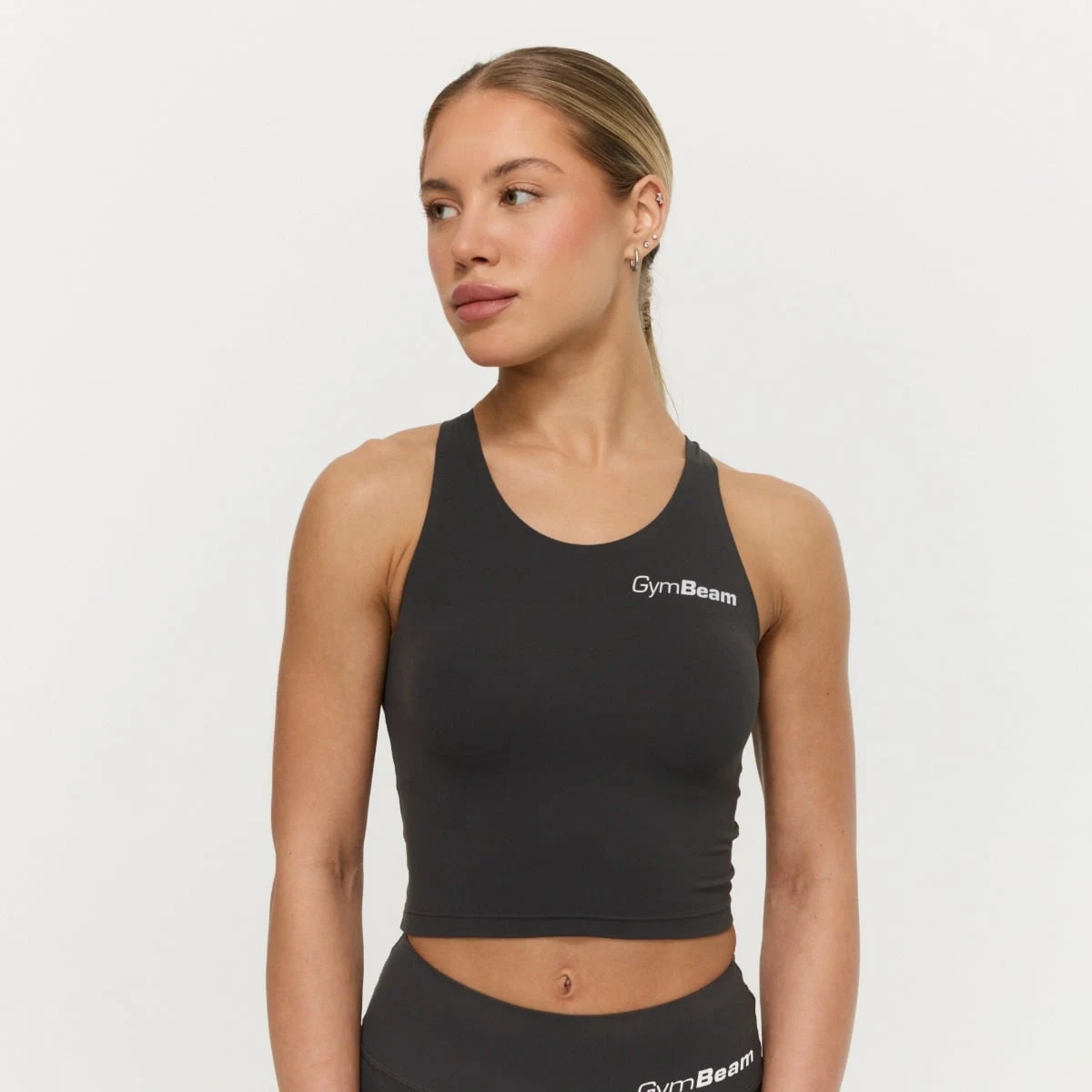 GymBeam Women‘s BEAT Sports Top Charcoal - Rozmiar: S | Kolor: Szary | Waga: 0,04 g | Opakowanie: 80 · záber 1