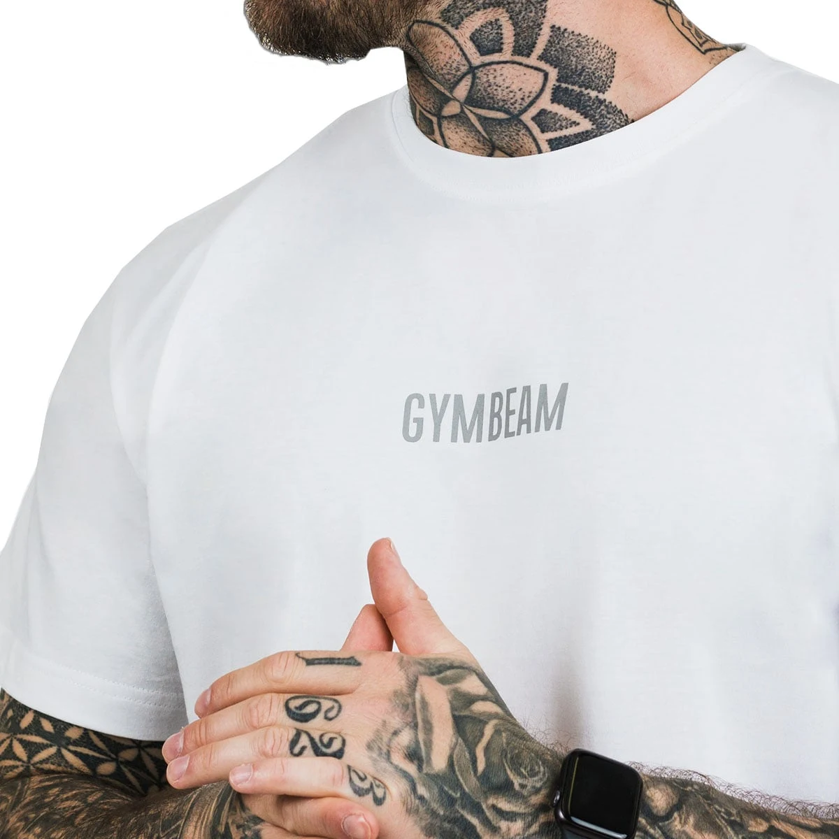 GymBeam Koszulka FIT White - Rozmiar: S | Kolor: Biały | Waga: 0,14 g | Opakowanie: 10 · záber 5