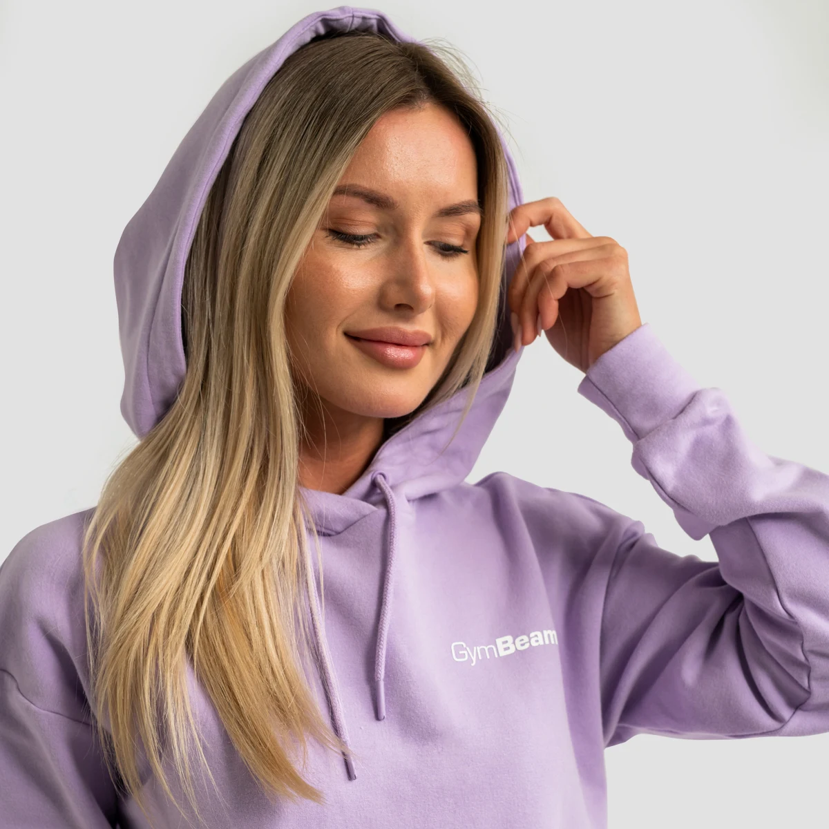 GymBeam Women‘s Limitless Longline Hoodie Lavender - Rozmiar: XL | Kolor: Fioletowy | Waga: 0,78 g | Opakowanie: 26 · záber 2