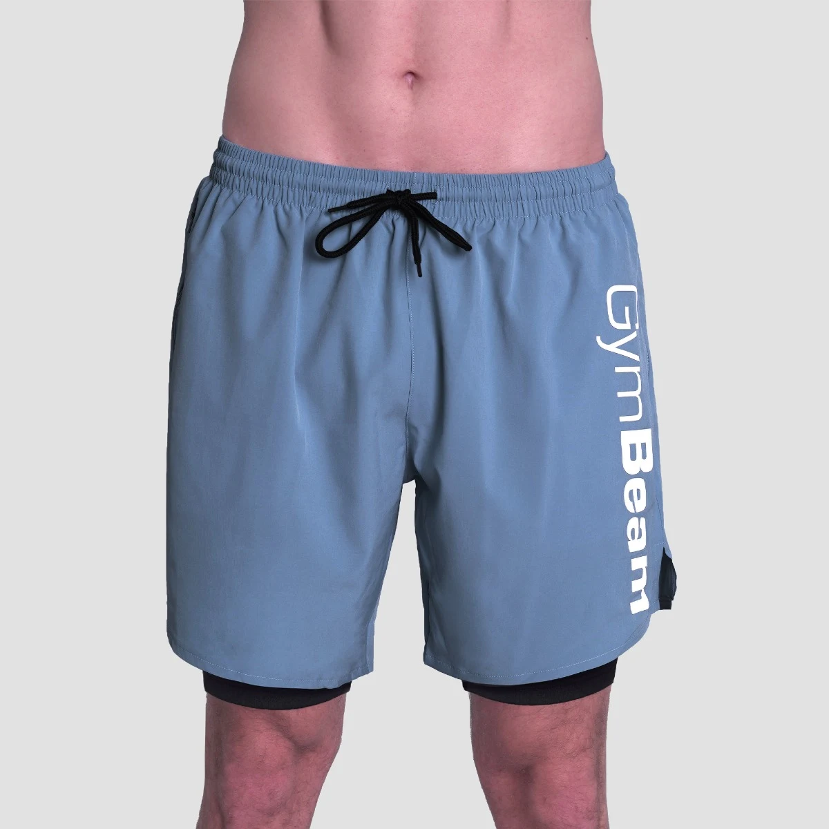 GymBeam 2in1 Shorts Essence Blue - Rozmiar: S | Kolor: Niebieski | Waga: 0,2585 g | Opakowanie: 75 · záber 3
