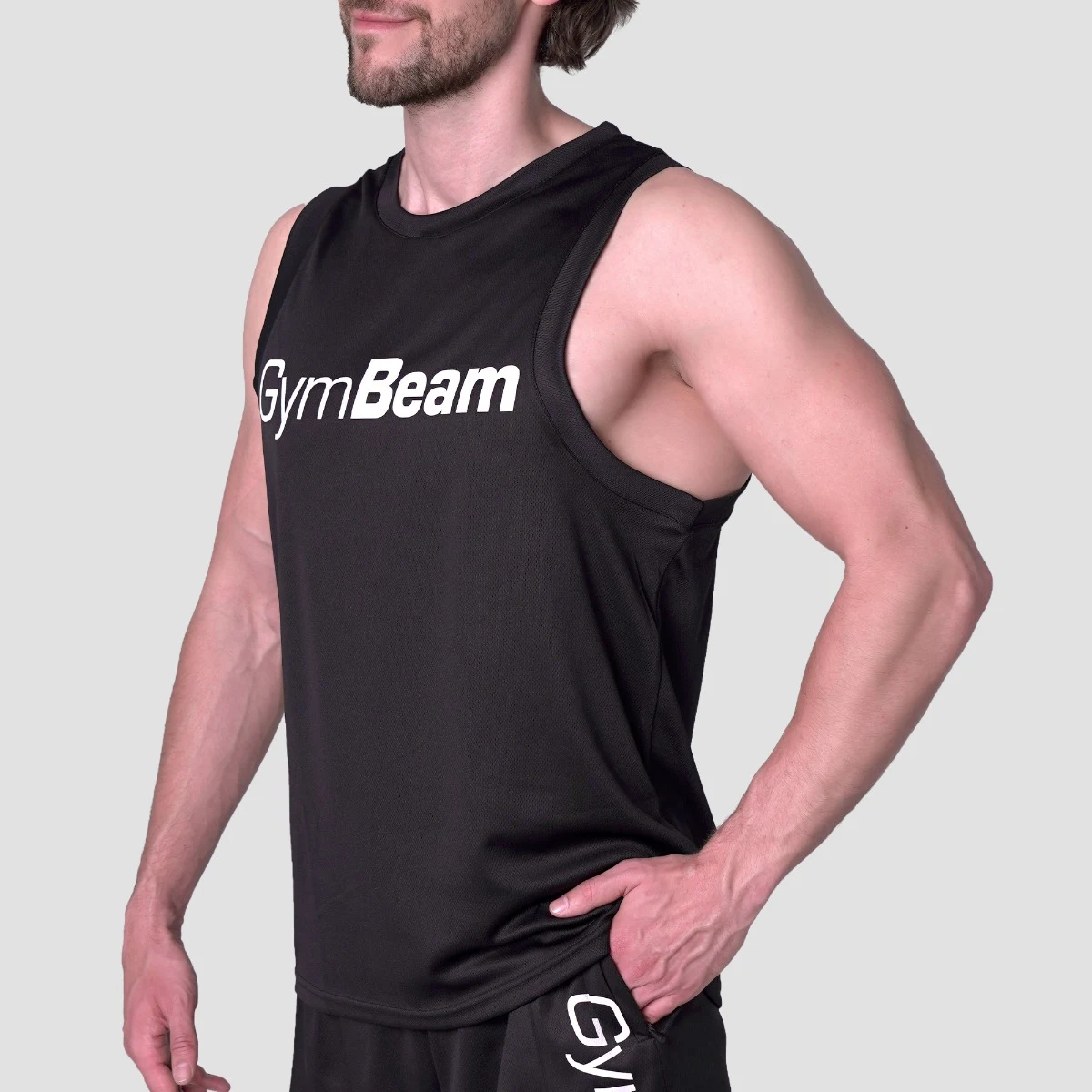 GymBeam Mesh Tanktop Essence Black - Rozmiar: XL | Kolor: Czarny | Waga: 0,1536 g | Opakowanie: 100 · záber 2