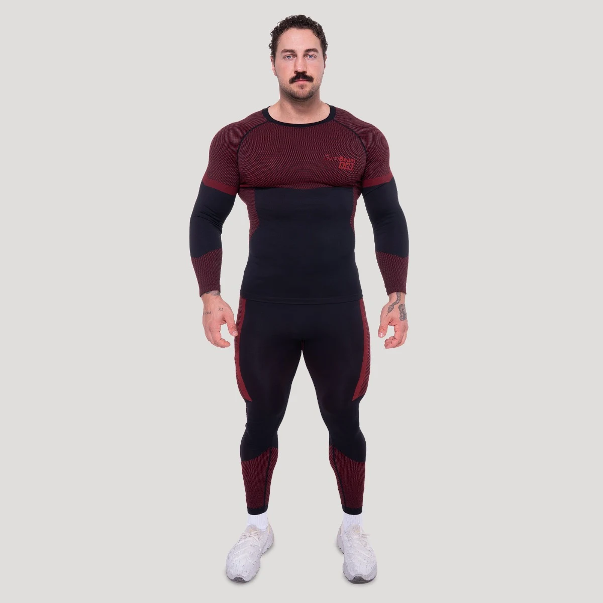 GymBeam OG1 Seamless Longsleeve Black/Red - Rozmiar: L | Kolor: Czarny | Waga: 0,3 g | Opakowanie: 70 · záber 5