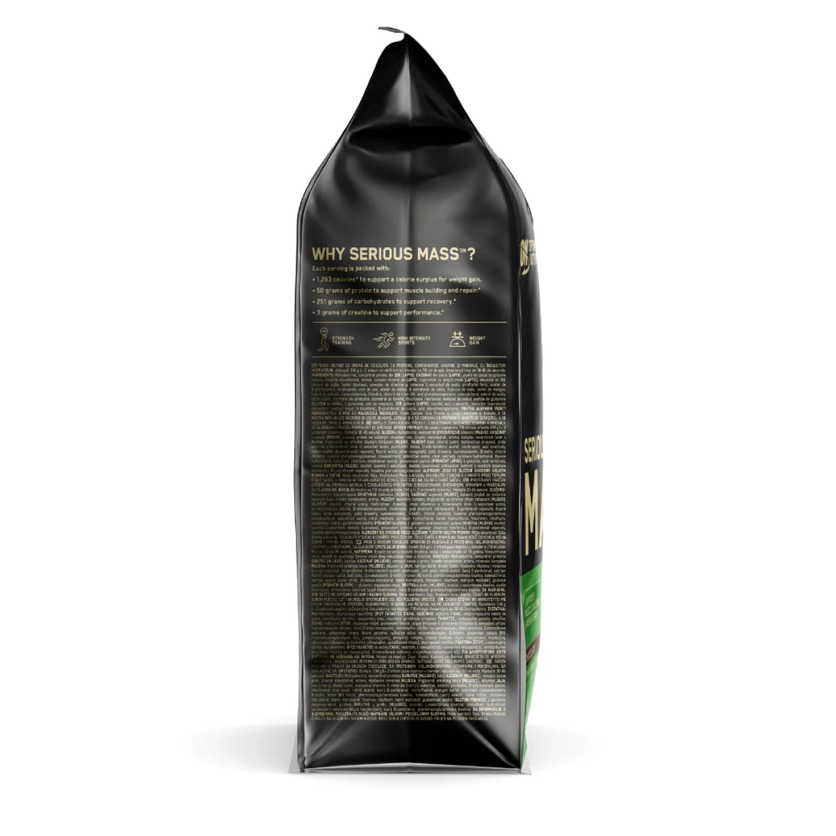 Optimum Nutrition Gainer Serious Mass - Smak: Czekoladowe masło orzechowe | Waga: 2,72 g | Opakowanie: 2720 g · záber 2