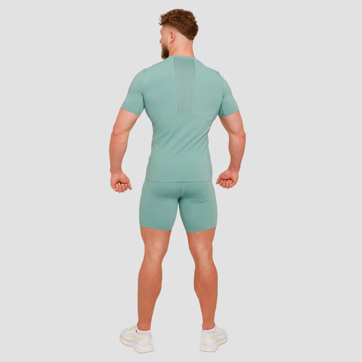 GymBeam High Compression Shorts Blue - Rozmiar: M | Kolor: Niebieski | Waga: 0,12 g | Opakowanie: 80 · záber 4