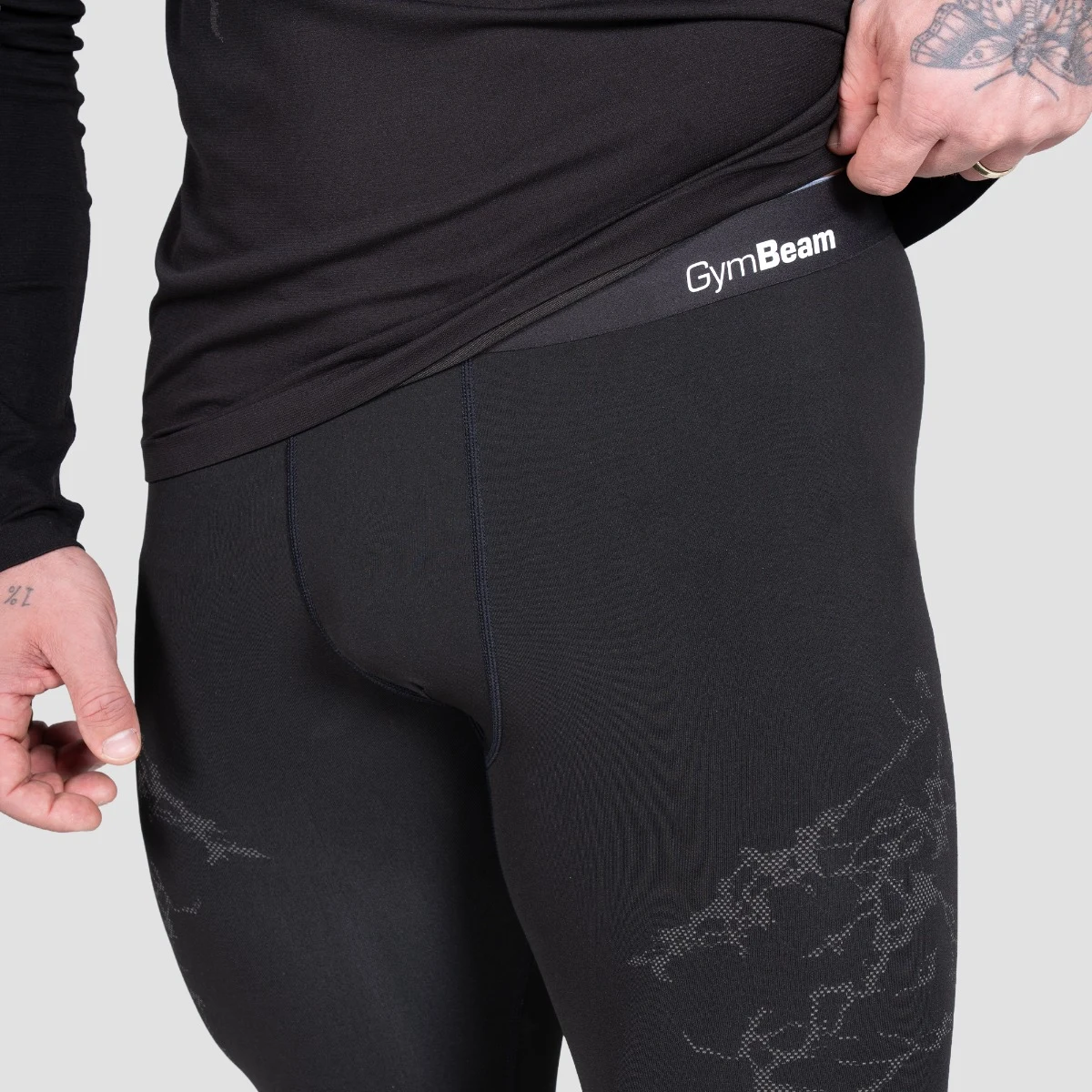 GymBeam Static Seamless Leggings Black - Rozmiar: L | Kolor: Czarny | Waga: 0,2 g | Opakowanie: 70 · záber 2