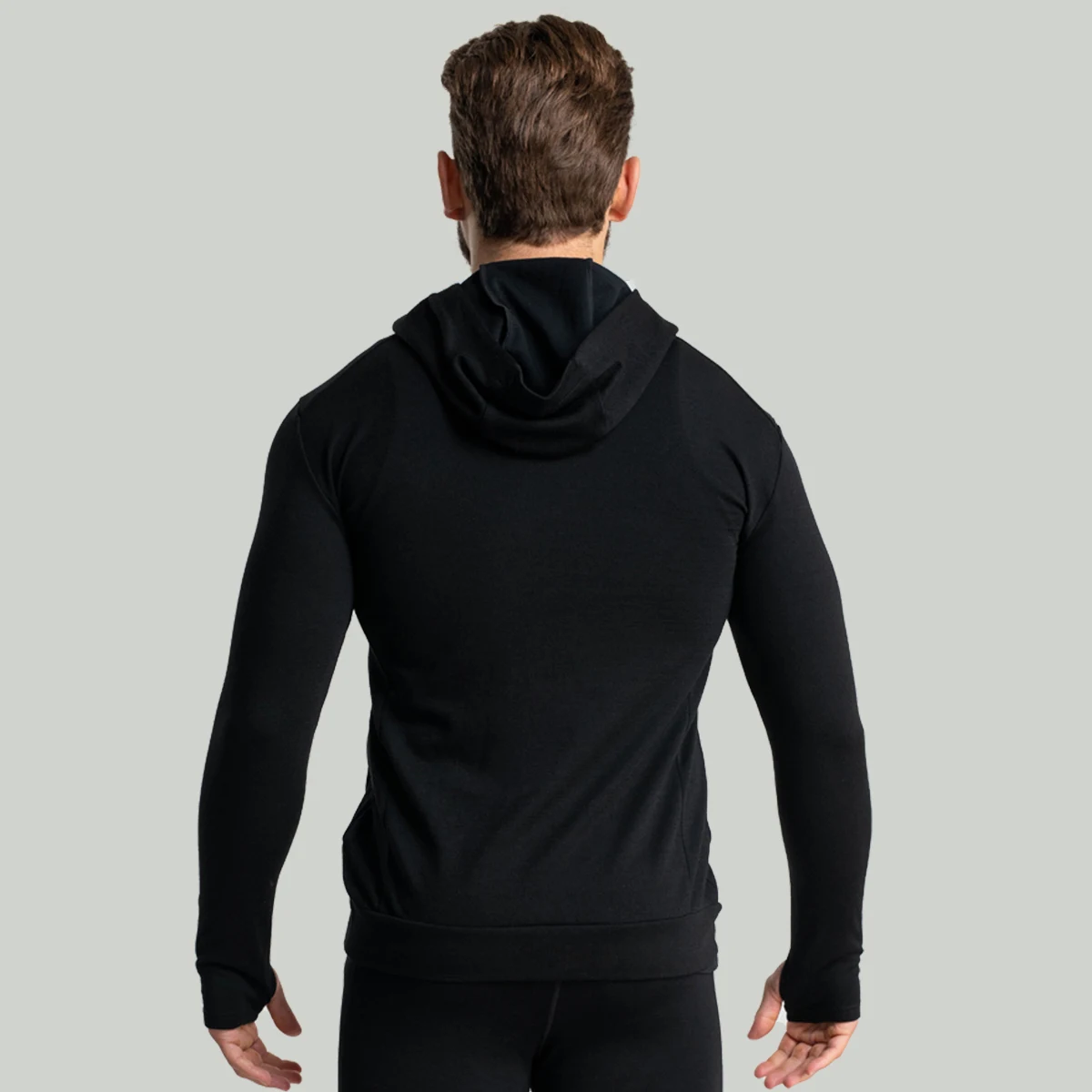 STRIX MERINO I Zip Up Hoodie Black · záber 4
